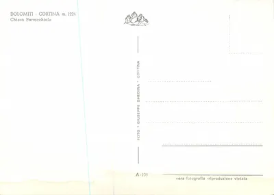 Cortina d'Ampezzo — Parafia — Giuseppe Ghedina, seria A-108 — Rewers