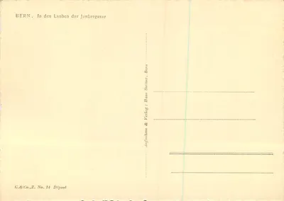 Bern — In den Lauben der Junkergasse — G.&Co.,Z. No. 14 — Rewers