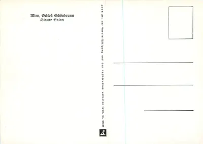 Salon niebieski — Zamek Schönbrunn — Wyd. Nr 5133 — Rewers
