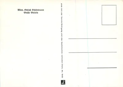 Grande Galeria — Schloss Schönbrunn — Verlag Nr. 8145 — Verso