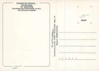 Chalety w FURFANDE — szczyty Crogeras — IMAGES DE FRANCE, 05-QUEYRAS — Rewers