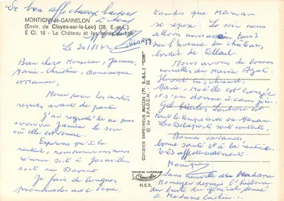 Château de Montigny-le-Gannelon — Cloyes-sur-le-Loir — Publisher CIM — Back