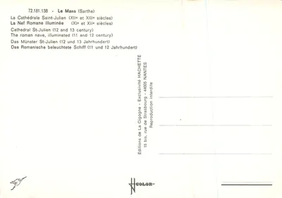 Cattedrale di San Giuliano — Nef romana illuminata — Edizioni La Cigogne — Verso