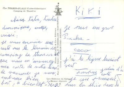 Tharon-Plage (Loire-Atlantique) — Camping de Thar-Cor — Edições St-Herblain — Verso