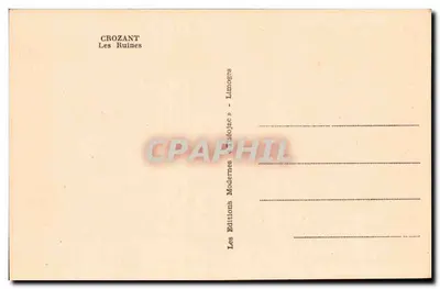 Crozant — Ruiny — Wydawnictwo Modernes « Limoges » - Limoges — Rewers