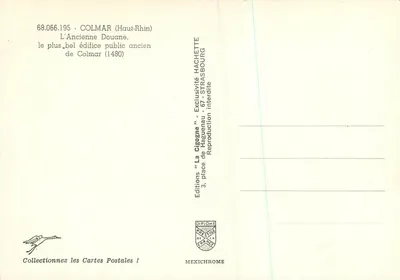 Stara Doucane — Colmar (Haut-Rhin) — Wydawnictwo 'La Cigogne' — Rewers