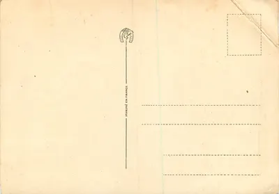 Bilhete postal moderno Maison Bois — Verso