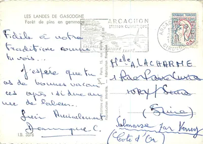 Las sosnowy w porze kwitnienia — Landy Gascogii — Wydawnictwo Sztuki J. JON — Rewers