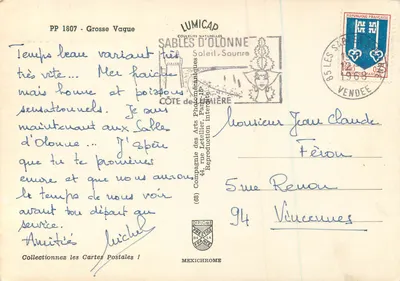 Mocna fala — Sables d'Olonne — wydawca IRIS — Rewers