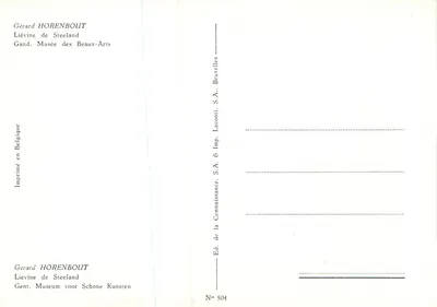 Santa Caterina da Siena — santa e bambini — Gérard HORENBOUT — N° 504 — Verso