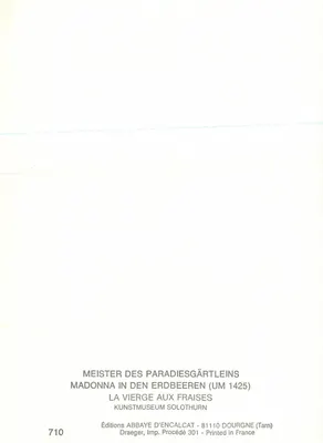 Madone no jardim das morangos — cerca de 1425 — Edições Abadia de Encalcat, n°710 — Verso