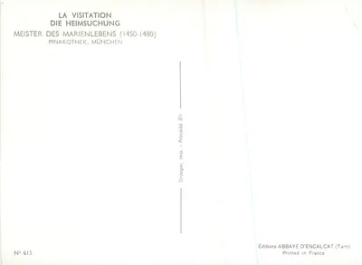 Wizyta — Meister des Marienlebens (1450-1480) — Éditions Abbaye d'Encalcat — Rewers