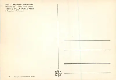 Piza - Camposanto Monumentale — Maestro del Trionfo della Morte (1360) — Il Falconiere (Particolare) — Rewers