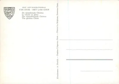 San Esteban — El Cristo Triunfante — Van Eyck, Gante — Reverso