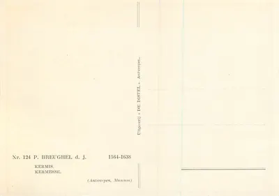 Kermesza — Obraz Pietera Brueghela Starego — Wydawnictwo Muzeum w Antwerpii — Rewers