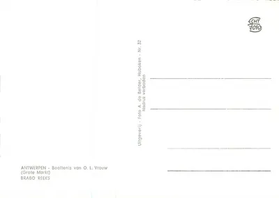 Antwerpen - Obraz O.L. Dziewicy (Wielka Rynku) — Wyd. A. de Belder, Hoboken — Nr. 32 — Rewers