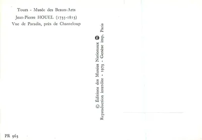 Widok z Paradis, blisko Chanteloup — Jean-Pierre Houel (1735-1813) — Wydawnictwa Muzeów Narodowych — Rewers