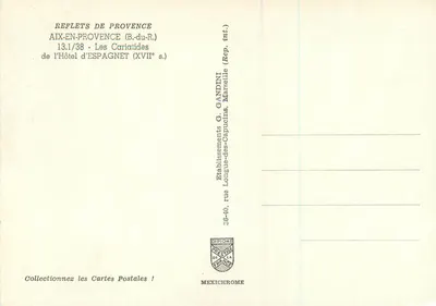 As Cariatides — Hotel d'Espagnet — Aix-en-Provence — Verso