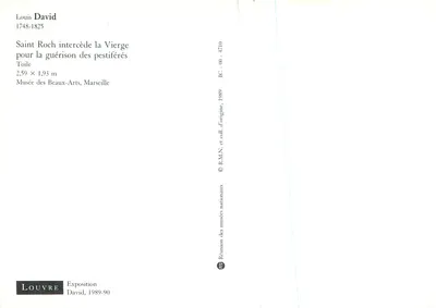 Święty Roch interceduje u Dziewicy o uleczenie chorobliwych — Louis David — Muzeum Sztuk Pięknych, Marsylia — Rewers