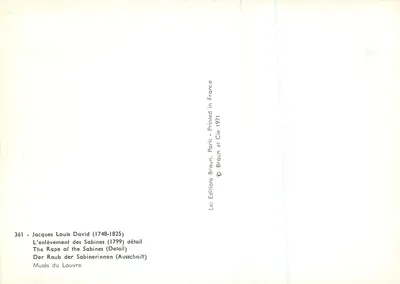 O sequestro das Sabinas — detalhe — Éditions Braun, Paris, 1971 — Verso