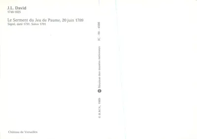 Przysięga na Kortach — 20 czerwca 1789 — J.L. David 1748-1825 — Rewers