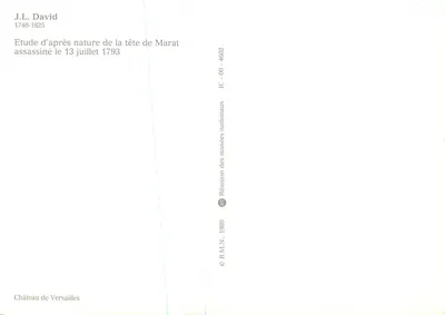 Cabeça de Marat — estudo a partir da natureza — J.L. David — Verso