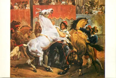 O início da corrida dos cavalos livres — Horace Vernet (1789-1863) — 1820 — Edições dos museus nacionais, EX. 1169