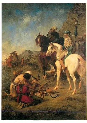 Caça ao falcão na Argélia — a curée — Eugène Fromentín, 1820-1876