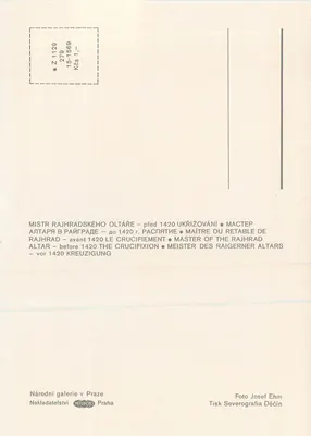 Krucyfikcja — Maître du retable de Rajhrad — przed 1420 — Národní galerie v Praze — Rewers