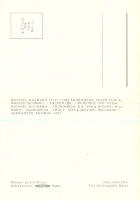Andromeda — ratowanie przez Perseusza — Michael Willmann, około 1695 — Rewers