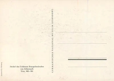 Capa do Evangelho Dourado de Echternach — 983–991 — Zerantis & Co. Nürnberg — Verso