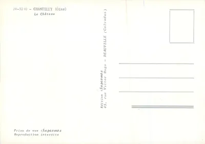 Chantilly (Oise) — Zamek — Wydawnictwo Sapzomos — Rewers
