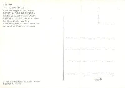Urbino — Pokój, w którym urodził się Bóg Malarski — Gylla Effe — Rewers