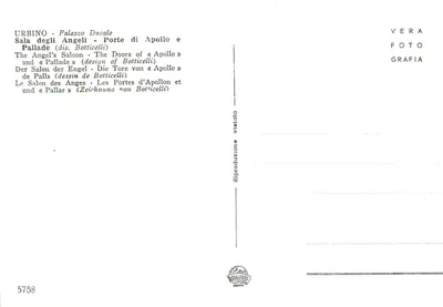 Urbino - Palazzo Ducale - Sala degli Angeli - Porte di Botticelli — Verso