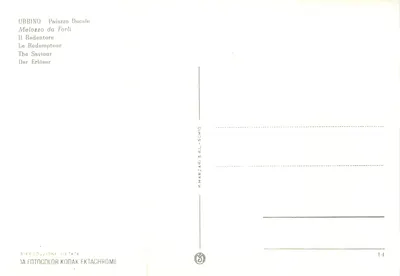 Urbino - Palácio Ducale - Melozzo da Forlì - O Redentor — Verso
