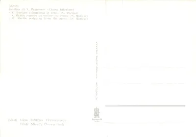 Assisi — Santo Martinho renunciando ao ofício das armas — Casa Editrice Francescana n°27646 — Verso