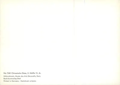 Dose chinesa — metade do século XV — Buch-Kunstverlag Ettal — Verso