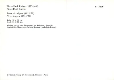 Cabeças de negros — 1615/20 — Galeria Sisley (J. Toussaint), n° 3176 — Verso