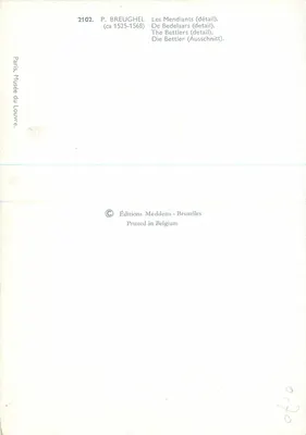 Les Mendiants — detalhe — Éditions Meddenns, Bruxelas — Verso