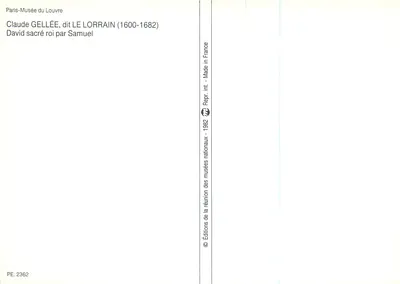 David coroado rei por Samuel — Claude GELLÉE dito LE LORRAIN (1600-1682) — Éditions des musées nationaux — Verso
