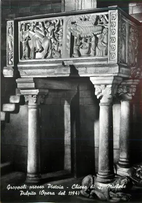 Pulpito da Igreja de S. Michele em Groppoli perto de Pistoia — obra de 1194