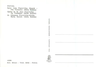 Pistoia - Igreja de S. Giovanni Fuorcivita - A Visitação (Della Robbia) — Verso