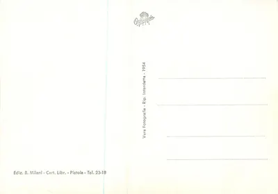 Pistoia - Igreja de S. Paulo — editor Vera Fotografie, Pistoia, 1954 — Verso