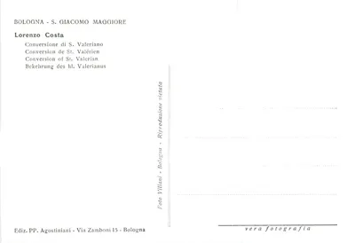 Konwersja św. Waleryjana — Bologna — S. Giacomo Maggiore — Wyd. PP. Agostiniani — Rewers