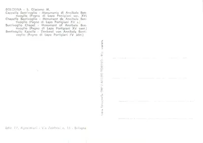 Bentivoglio - Monumento de Annibale Bentivoglio - Lapo Portigiani, siglo XV — Reverso