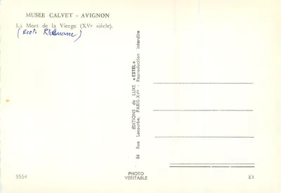 A Morte da Virgem — XVᵉ século — Escola renana — Éditions Lecourbe — Verso