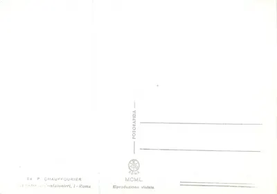 Wenus Genièvre — rzymska statua — wydawca P. Chauffourier, Rzym — Rewers