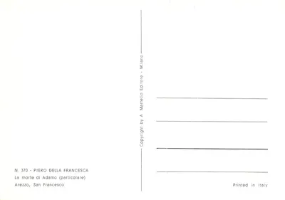 A morte de Adão — detalhe — A. Martello Editore, n° 370 — Verso