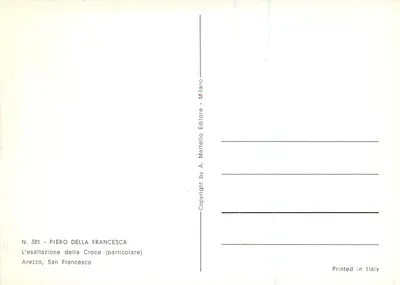 A Exaltação da Cruz — detalhe — A. Martello Editore, n° 381 — Verso