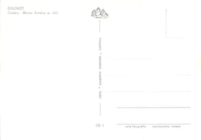 Monte Antelao — Dolomity — Cortina — wydawca Giuseppe Ghedina, nr CD-1 — Rewers